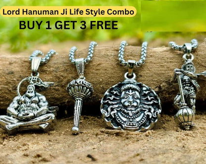 Divine Hanuman & Lord Narasimha Pendant Collection - Pure Metal Finish